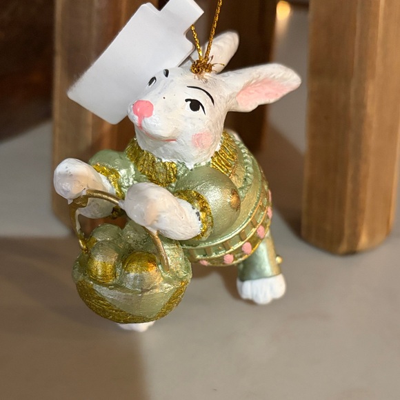 Set of 3 Hand-Painted Bunny Ornaments/NWT - Picture 7 of 13